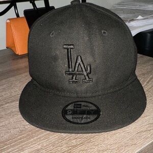 New Era Black LA Logo Cap